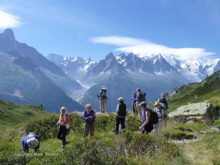 A Group enjoying the Tour du Mont Blanc