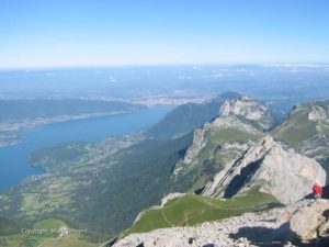 View towards Annecy from La Tournette
