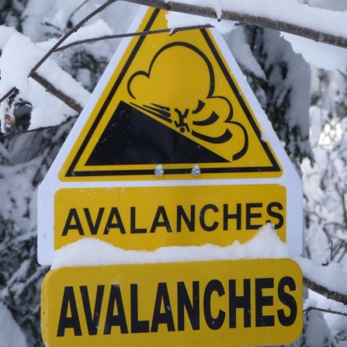 Danger Avalanches Sign