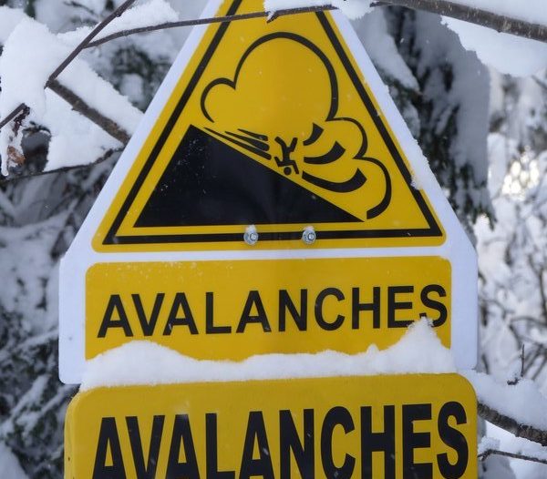 Danger Avalanches Sign