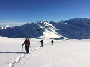Snowshoe Traverse of the Beaufortain above the Cormet d'Areches