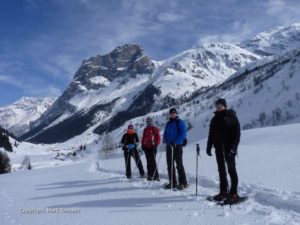 Snowshoe Walking in the Vanoise near Prioux